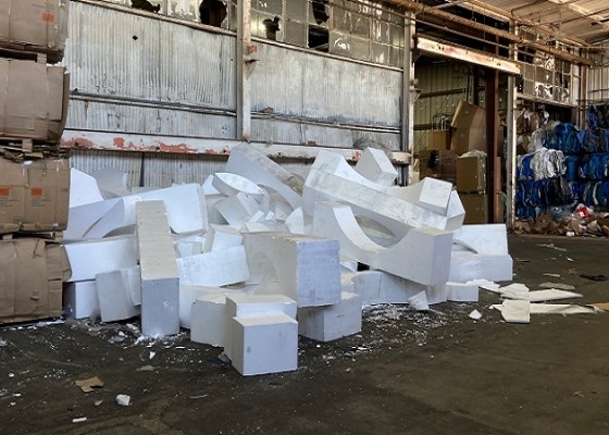 blocs recyclage de polystyrène