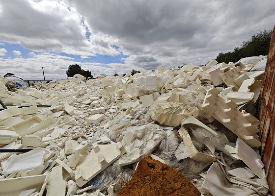 blocs recyclage de polystyrène